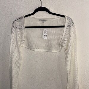 Love Tree Cream Open-Knit Jacket